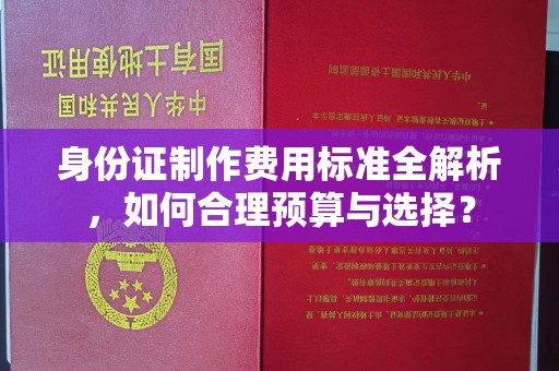 临安身份证制作费用标准全解析，如何合理预算与选择？