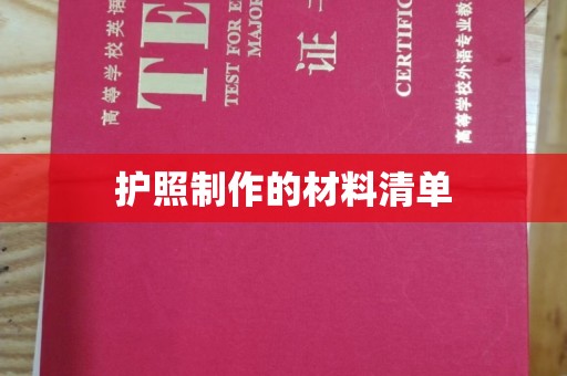 临安护照制作的材料清单
