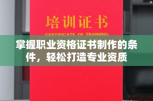 临安掌握职业资格证书制作的条件，轻松打造专业资质