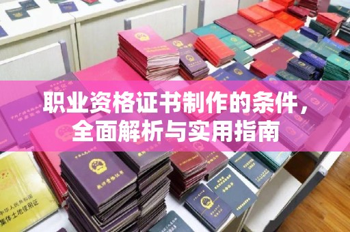 临安职业资格证书制作的条件，全面解析与实用指南